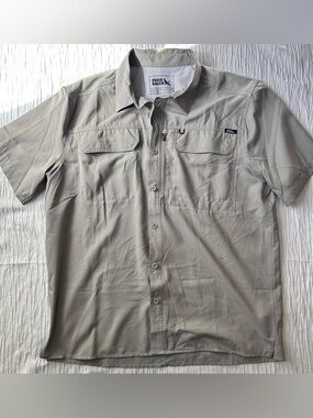 Eddie Bauer Men’s Performance Fishing Shirt Gray Size M NWT UPF Ventilated